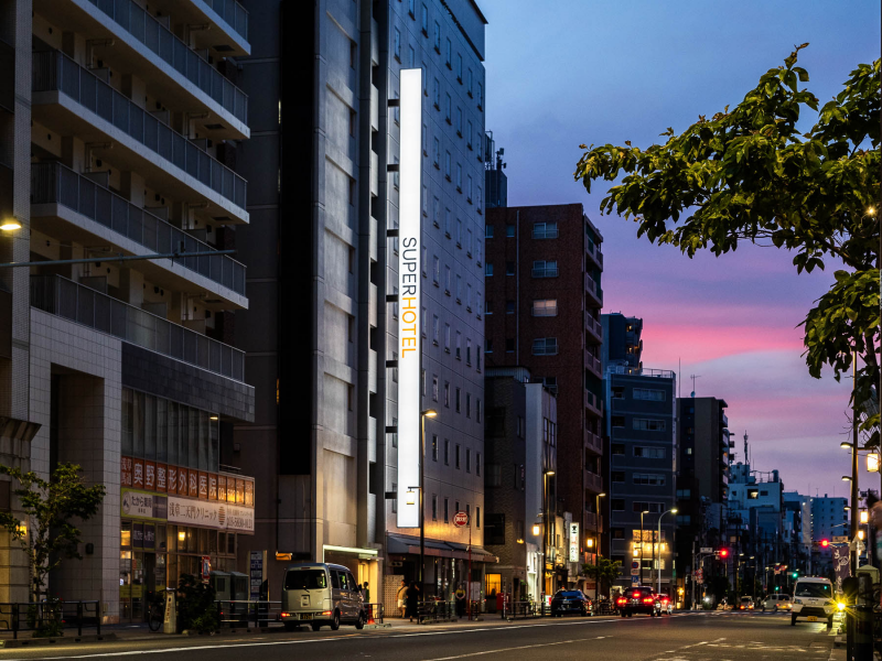 スーパーホテル浅草の東京メトロ・都営浅草線浅草駅から徒歩6分の好立地