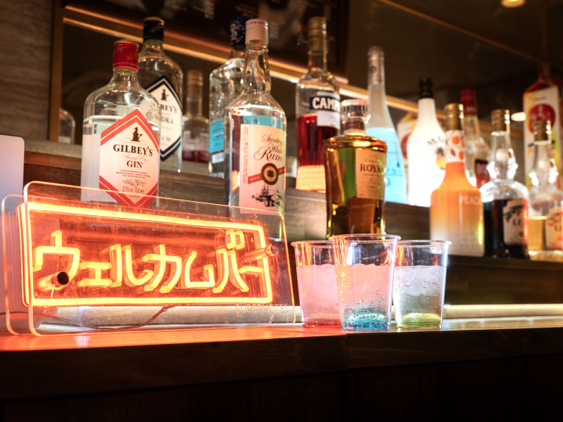 スーパーホテルPremier大阪本町駅前の自分好みにたのしめるウェルカムバー