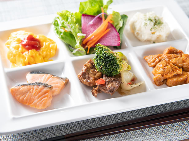 無料ビュッフェ朝食