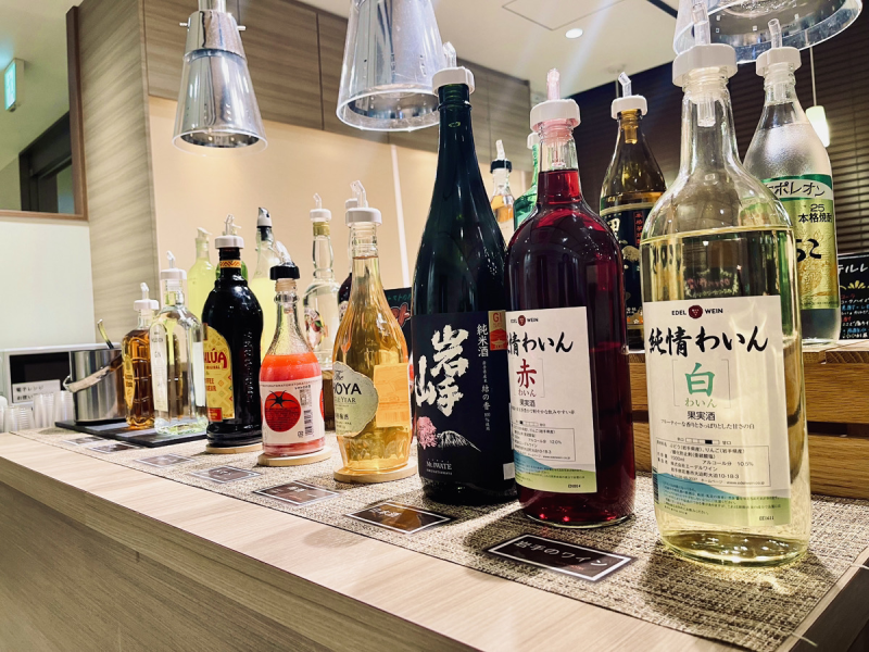 スーパーホテル矢巾駅東口の自分好みにたのしめるウェルカムバー