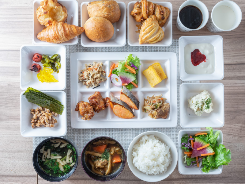 スーパーホテル石狩の身体がよろこぶ朝食ビュッフェ