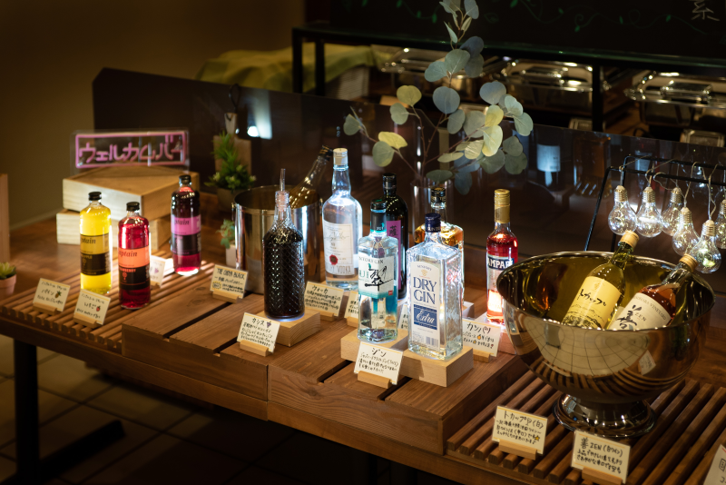 スーパーホテル新横浜の自分好みにたのしめるウェルカムバー