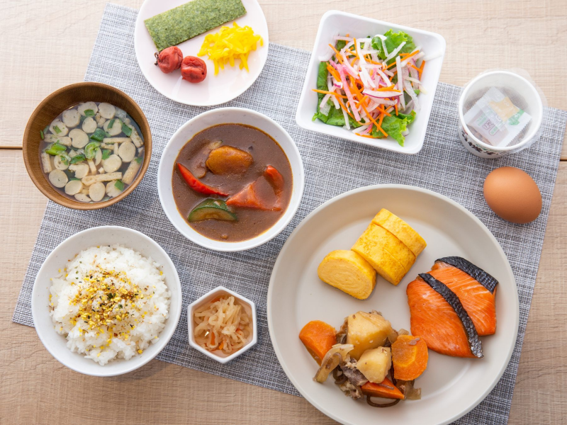 スーパーホテル東舞鶴の身体がよろこぶ朝食ビュッフェ