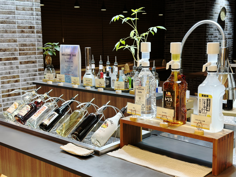 スーパーホテル佐野藤岡の自分好みにたのしめるウェルカムバー
