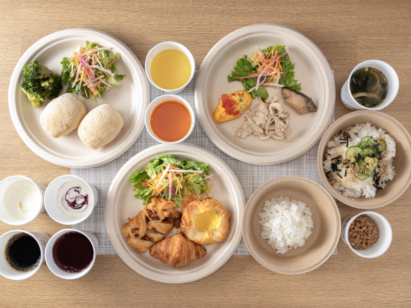 スーパーホテル富士河口湖天然温泉の身体がよろこぶ朝食ビュッフェ