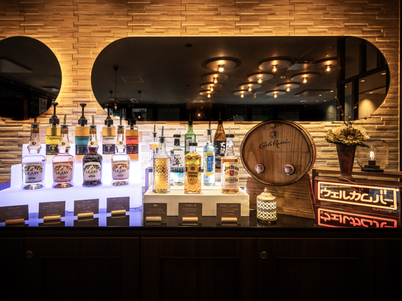 仙台駅東口天然温泉の自分好みにたのしめるウェルカムバー