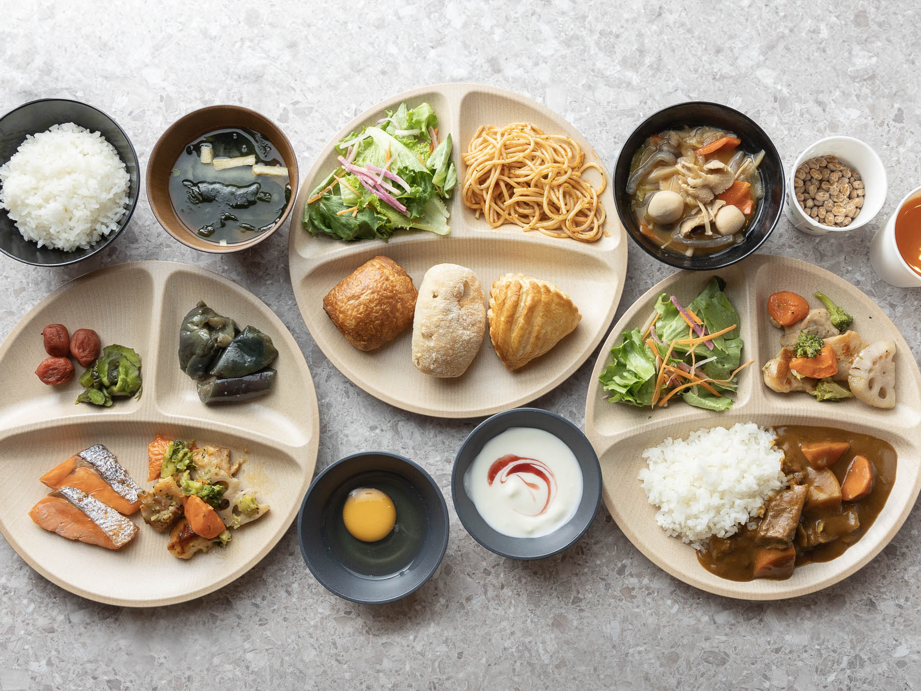 仙台駅東口天然温泉の身体がよろこぶ朝食ビュッフェ