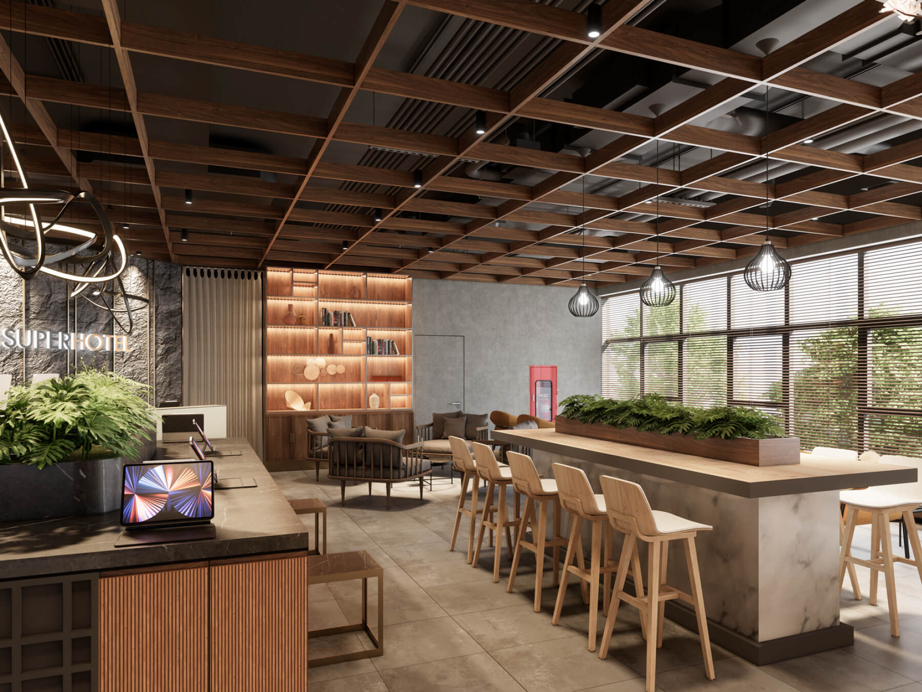 スーパーホテルハノイの無料でたのしめるウェルカムバー