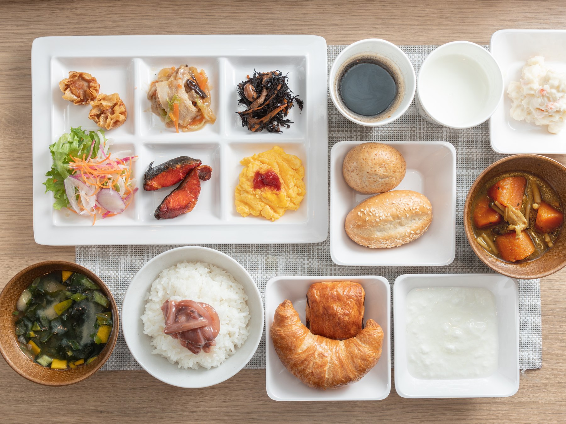 スーパーホテル函館の身体がよろこぶ朝食ビュッフェ