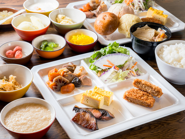 スーパーホテル青森の身体がよろこぶ朝食ビュッフェ