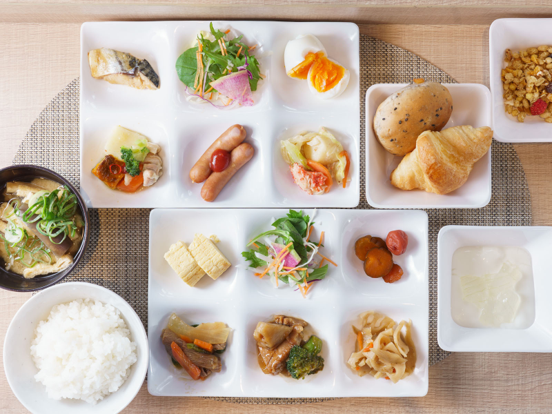 スーパーホテル梅田・肥後橋の身体がよろこぶ朝食ビュッフェ