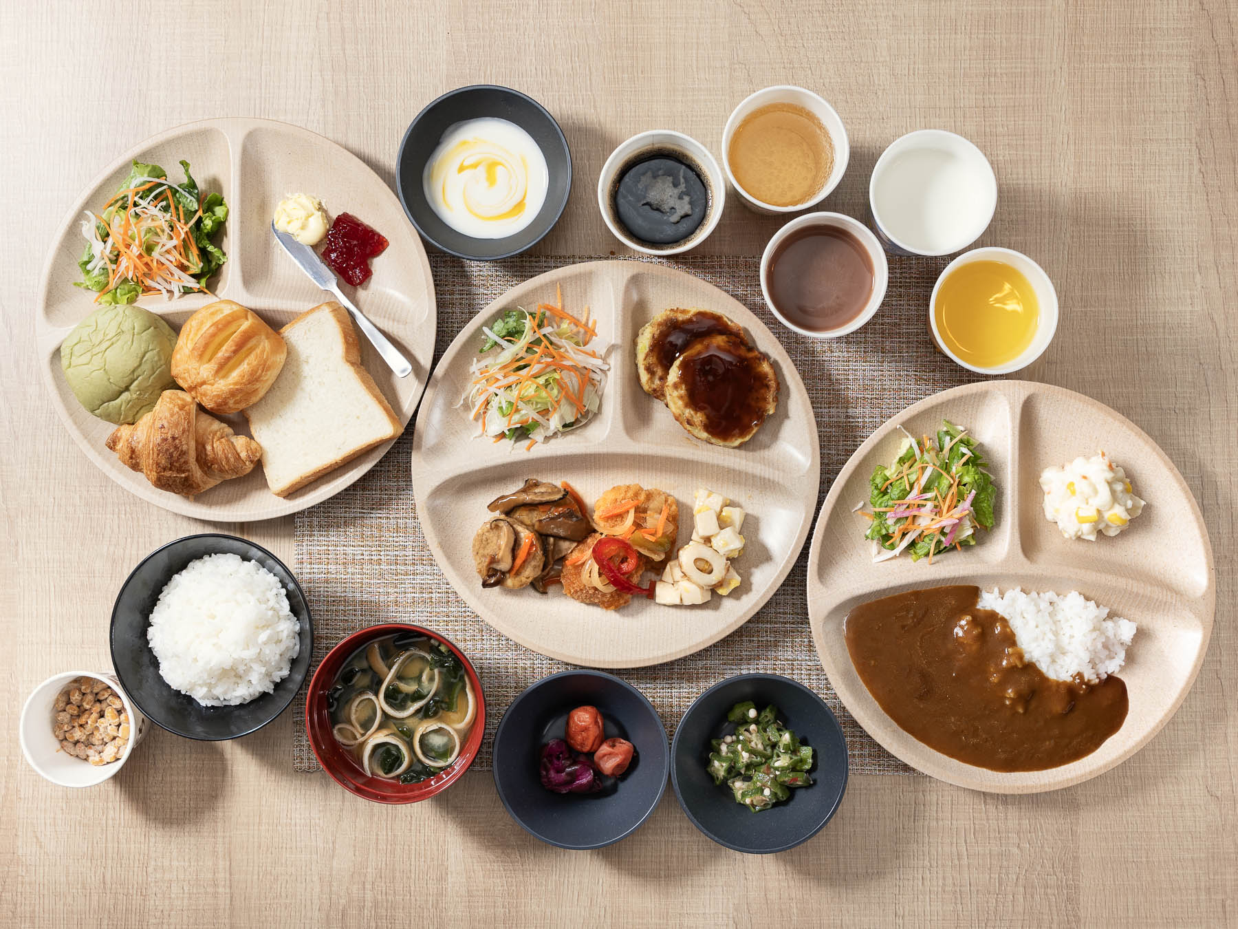 スーパーホテル地下鉄谷町四丁目6号口の身体がよろこぶ無料朝食ビュッフェ