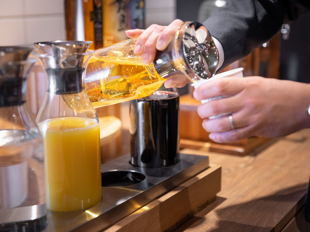 スーパーホテル神戸の自分好みにたのしめる無料ウェルカムバー