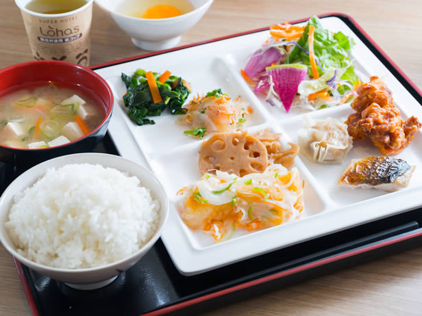 スーパーホテルInn倉敷水島の身体がよろこぶ朝食ビュッフェ