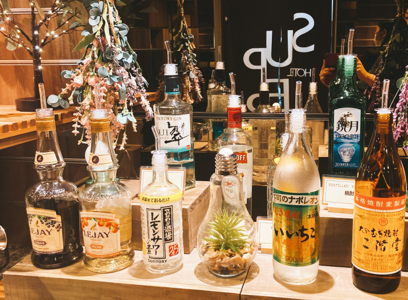 スーパーホテルInn博多の自分好みにたのしめるウェルカムバー