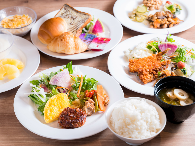 スーパーホテル薩摩川内の身体がよろこぶ朝食ビュッフェ