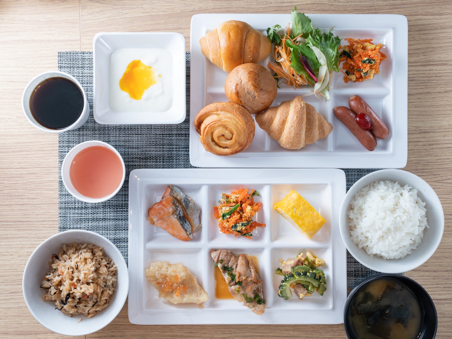 スーパーホテル那覇・新都心の身体がよろこぶ朝食ビュッフェ