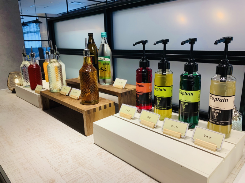 スーパーホテル大分・中津駅前の自分好みにたのしめるウェルカムバー