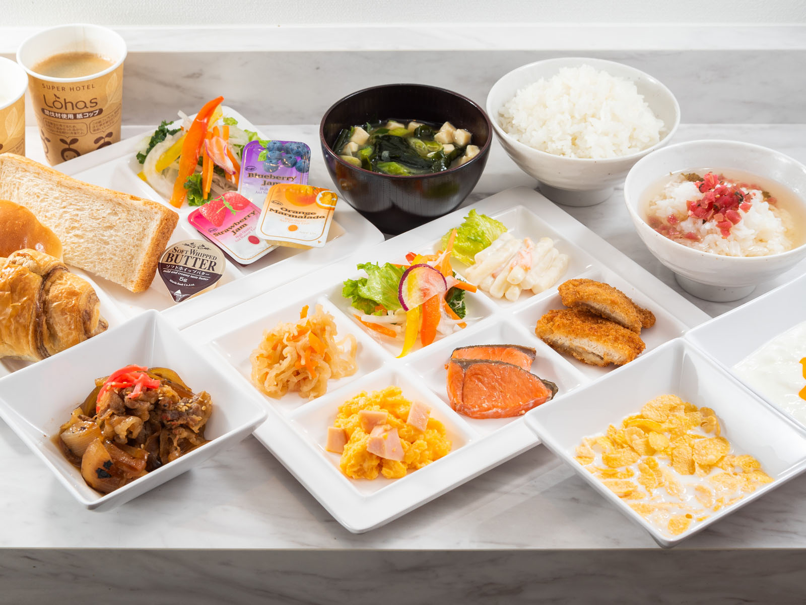 スーパーホテル十和田の身体がよろこぶ朝食ビュッフェ