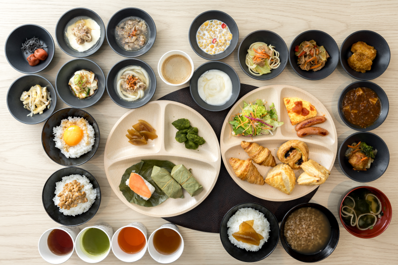 スーパーホテルPremierJR奈良駅の身体やよろこぶ朝食ビュッフェ(有料)