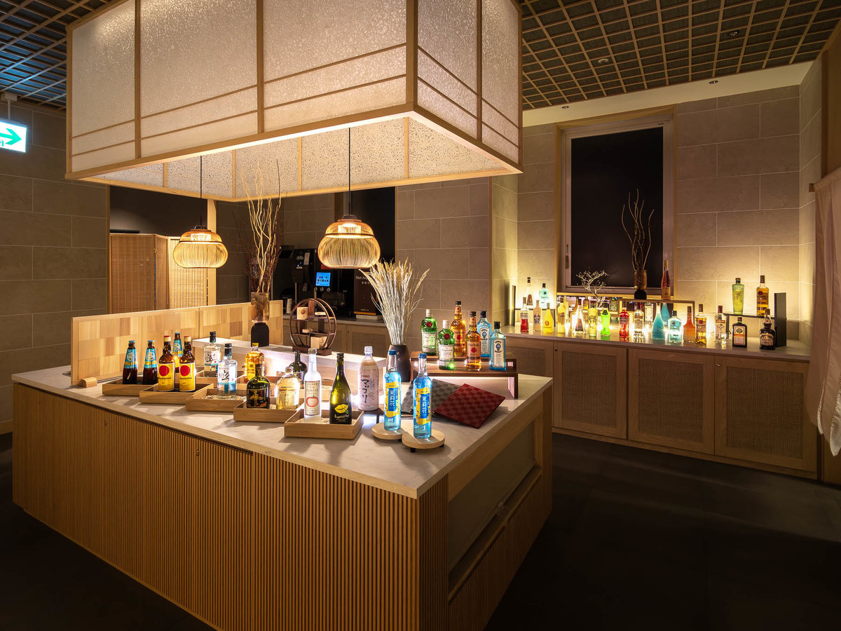 スーパーホテルPremierJR奈良駅の自分好みに楽しめる無料ウェルカムバー