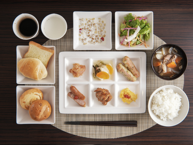 スーパーホテル小倉駅南口の身体がよろこぶ朝食ビュッフェ